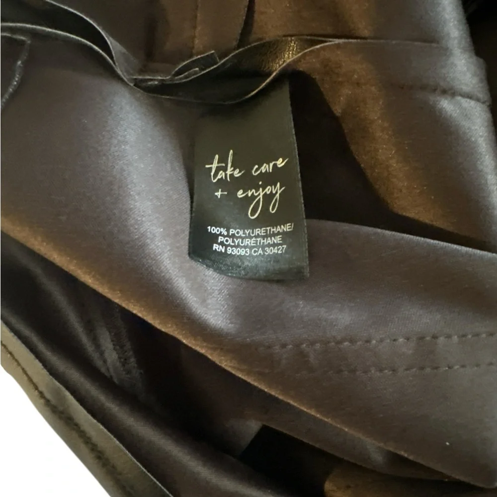 ✨ NIC+ZOE Dark Chocolate Vegan Leather Pants | Straight-Leg Luxe Fall Glam Sz 14